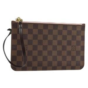 LOUIS VUITTON Damier Ebene Neverfull MM Pouch Accessory Pouch LV Auth 153561